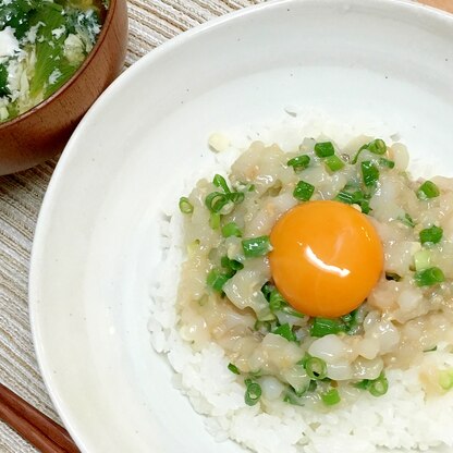 ねっとり濃厚 いかのなめろう丼